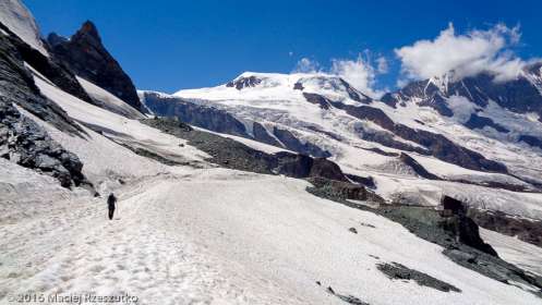Chessjengletscher · Alpes, Alpes valaisannes, Massif de l'Allalin, CH · GPS 46°4'2.11'' N 7°55'22.69'' E · Altitude 2966m