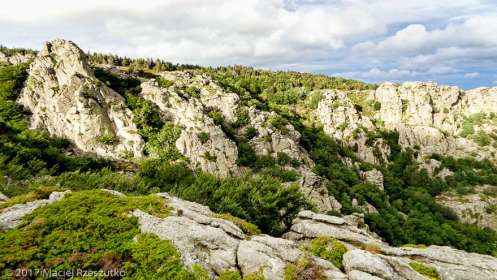 Rocher de Sarrazine · Hérault, Parc Naturel du Haut-Languedoc, Massif du Caroux, FR · GPS 43°35'35.14'' N 2°59'14.85'' E · Altitude 950m