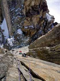 Escalade à la Pointe Médiane · Alpes, Massif du Mont-Blanc, FR · GPS 45°51'15.37'' N 6°53'33.33'' E · Altitude 4170m
