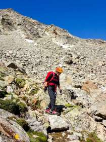 La descente par la voie normale · Alpes, Alpes grées, Val d'Aoste, IT · GPS 45°40'23.83'' N 7°22'59.52'' E · Altitude 3063m