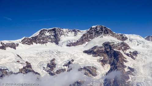 Lyskamm depuis le sommet de la Testa Grigia · Alpes, Val d'Aoste, Vallée d'Ayas, IT · GPS 45°49'51.39'' N 7°47'11.71'' E · Altitude 3314m