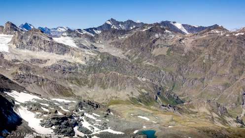 Vue depuis le sommet · Alpes, Val d'Aoste, Parc National du Grand Paradis, IT · GPS 45°31'20.14'' N 7°8'52.65'' E · Altitude 3438m