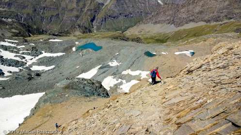 Descente au Col Leynir · Alpes, Val d'Aoste, Parc National du Grand Paradis, IT · GPS 45°31'9.62'' N 7°8'27.20'' E · Altitude 3119m