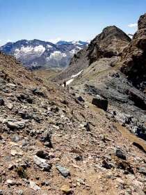 Descente au Col Leynir · Alpes, Val d'Aoste, Parc National du Grand Paradis, IT · GPS 45°31'9.35'' N 7°8'25.41'' E · Altitude 3086m