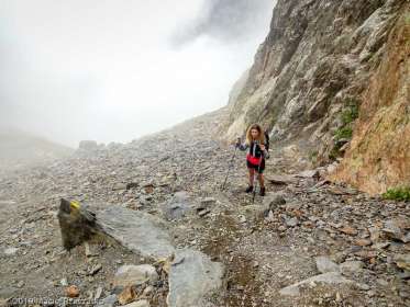 Dans la montée au bivouac Gino Rainetto · Alpes, Massif du Mont-Blanc, Val Vény, IT · GPS 45°46'56.56'' N 6°50'48.59'' E · Altitude 2574m