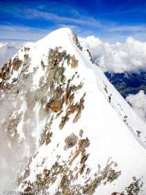 Aiguille Verte depuis Grande Rocheuse · Alpes, Massif du Mont-Blanc, FR · GPS 45°56'4.24'' N 6°58'21.74'' E · Altitude 4075m