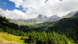 Dans la descente à Crest · Alpes, Val d'Aoste, Vallée d'Ayas, IT · GPS 45°49'36.73'' N 7°45'24.03'' E · Altitude 2070m