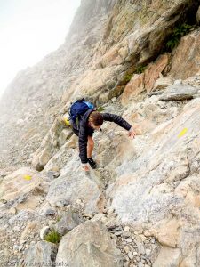 Dans la montée au bivouac Gino Rainetto · Alpes, Massif du Mont-Blanc, Val Vény, IT · GPS 45°47'4.99'' N 6°50'33.39'' E · Altitude 2817m