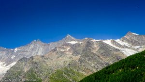 Lenzspitze et Nadelgrat · Alpes, Alpes valaisannes, Massif des Mischabels, CH · GPS 46°6'35.53'' N 7°55'48.91'' E · Altitude 1800m